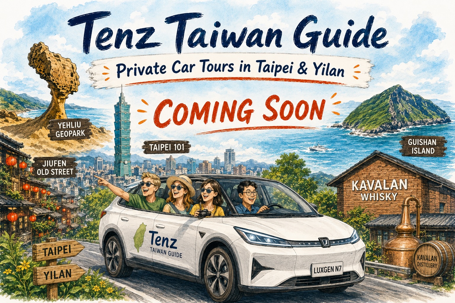 Tenz Taiwan Guide — Private Car Tours in Taipei and Yilan. Coming soon.